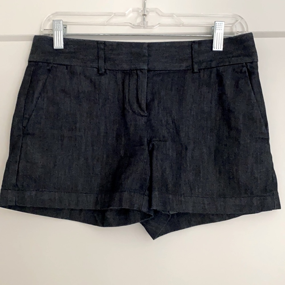 LOFT Ann Taylor 00 Dark Wash Denim Trouser Shorts